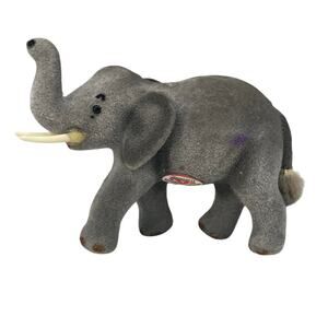 Vintage Wagner Kunstlerschutz Handwork Flocked West Germany ELEPHANT